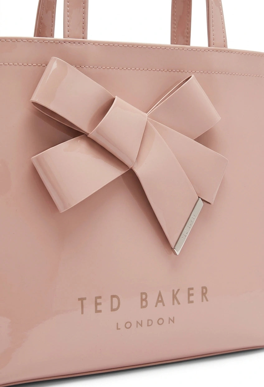 Ted Baker London Bow Detail Patent Shopper Bag - Nude Pink