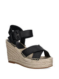 BOSS cross-strap wedge espadrilles