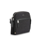 Boss Messenger Bag with Leather Trims - Dark Grey