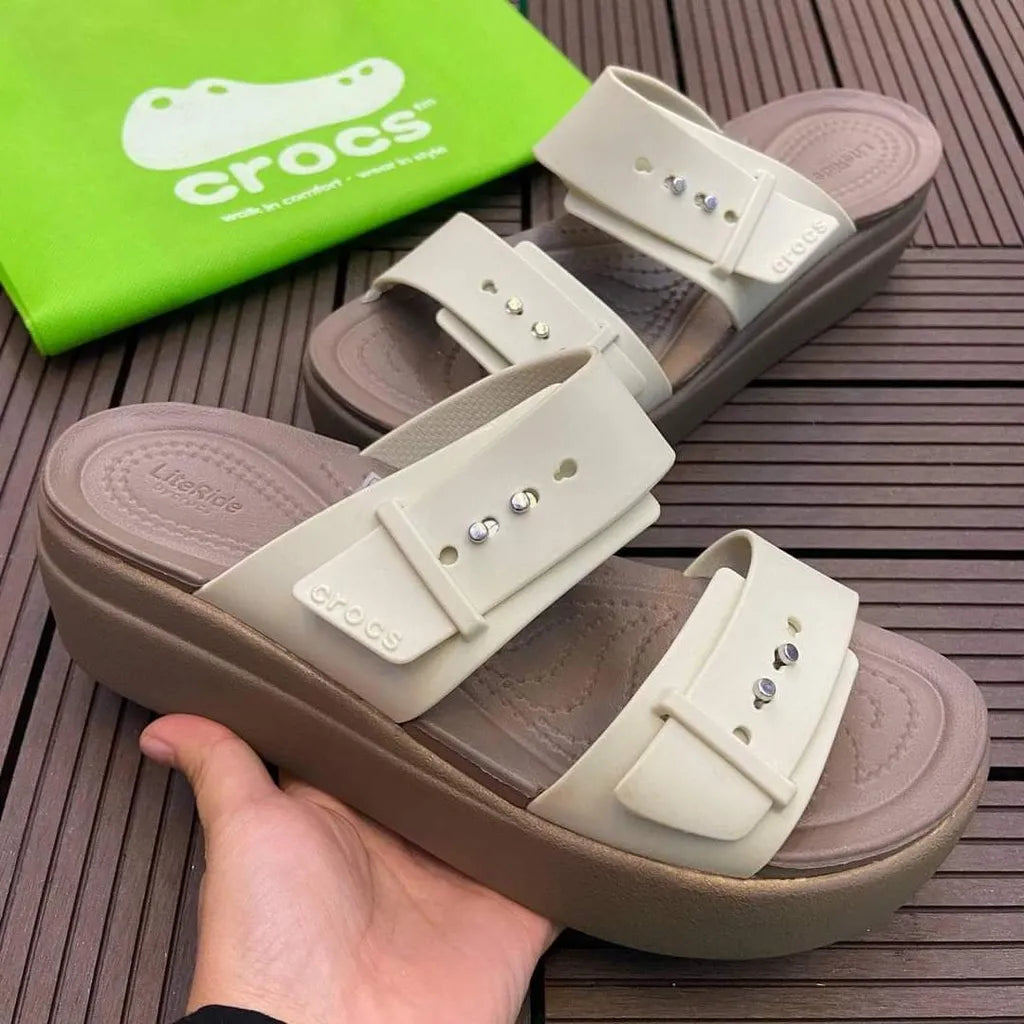 Women's Platform Sandals - Beige/Brown