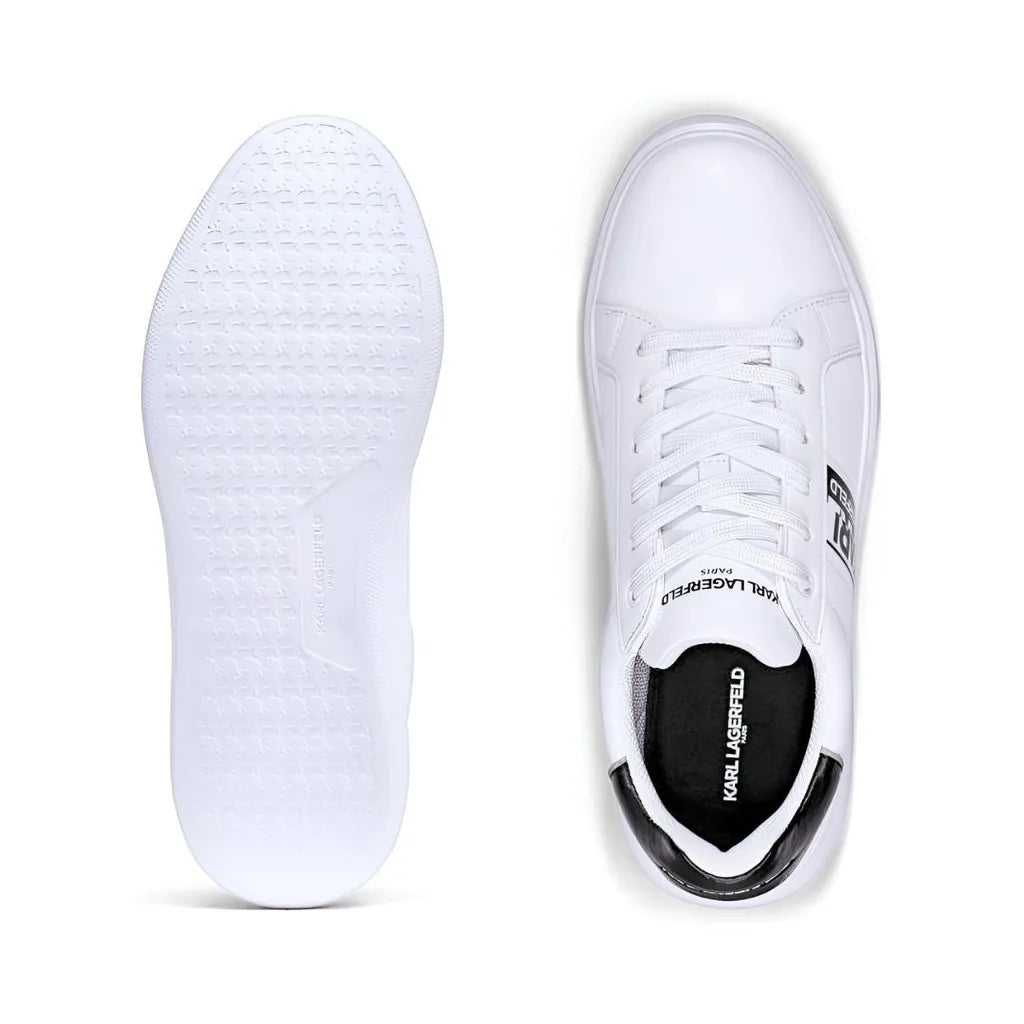 KARL LAGERFELD PARIS Logo Leather Low-Top Sneakers Men - White