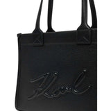 K/Skuare Tote Bag in Grained Faux Leather - Black