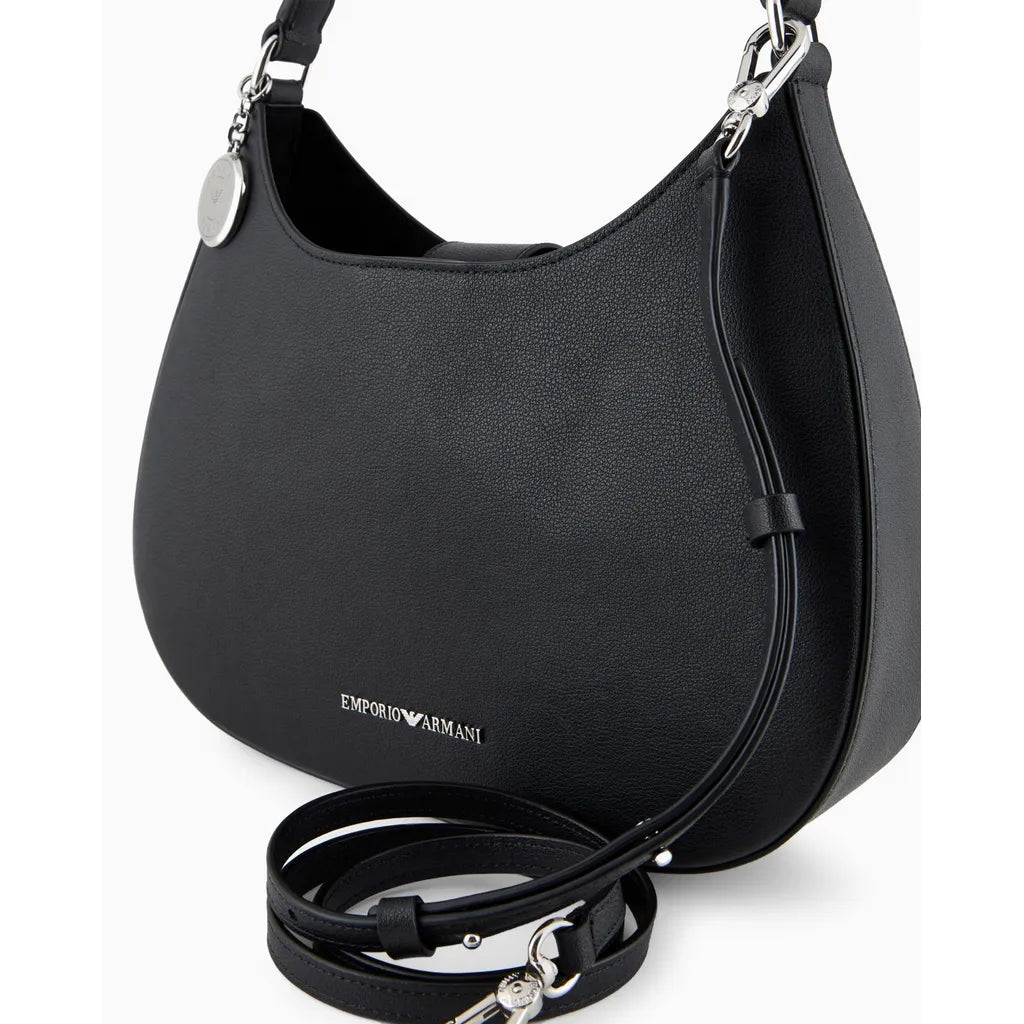 Asv Micro-Grain Recycled Leather Hobo Bag - Black