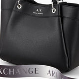 Armani Exchange Medium Top Handle Tote Bag Women - Blk