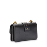 Pinko Love Mini Icon Logo Shoulder Bag - Black & Gold