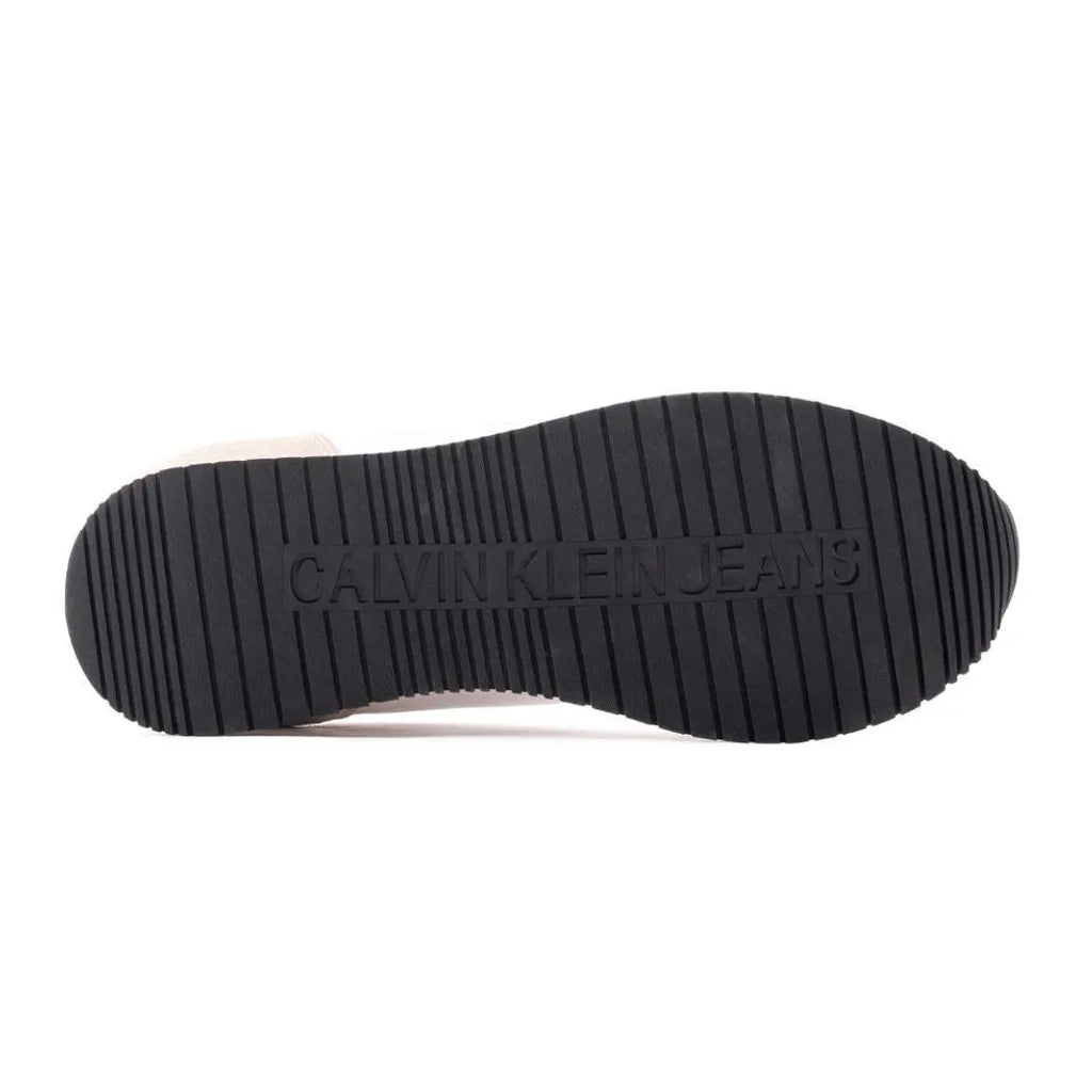 Calvin Klein Jeans Retro Runner SU-NY Mono Trainer - White/Beige/Black
