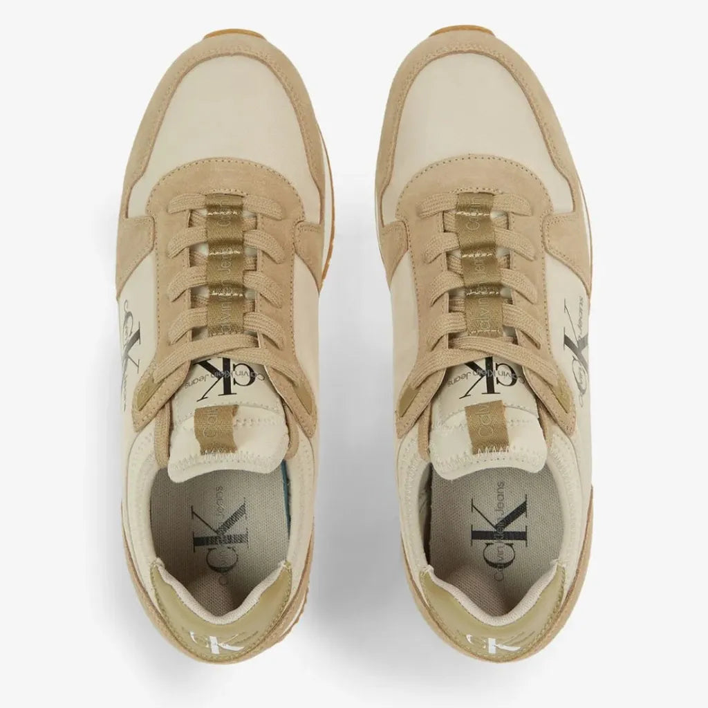 Calvin Klein Jeans Runner Sock Laceup Trainer - Beige