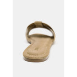 CRISS-CROSS SPLIT SUEDE FLAT SANDALS