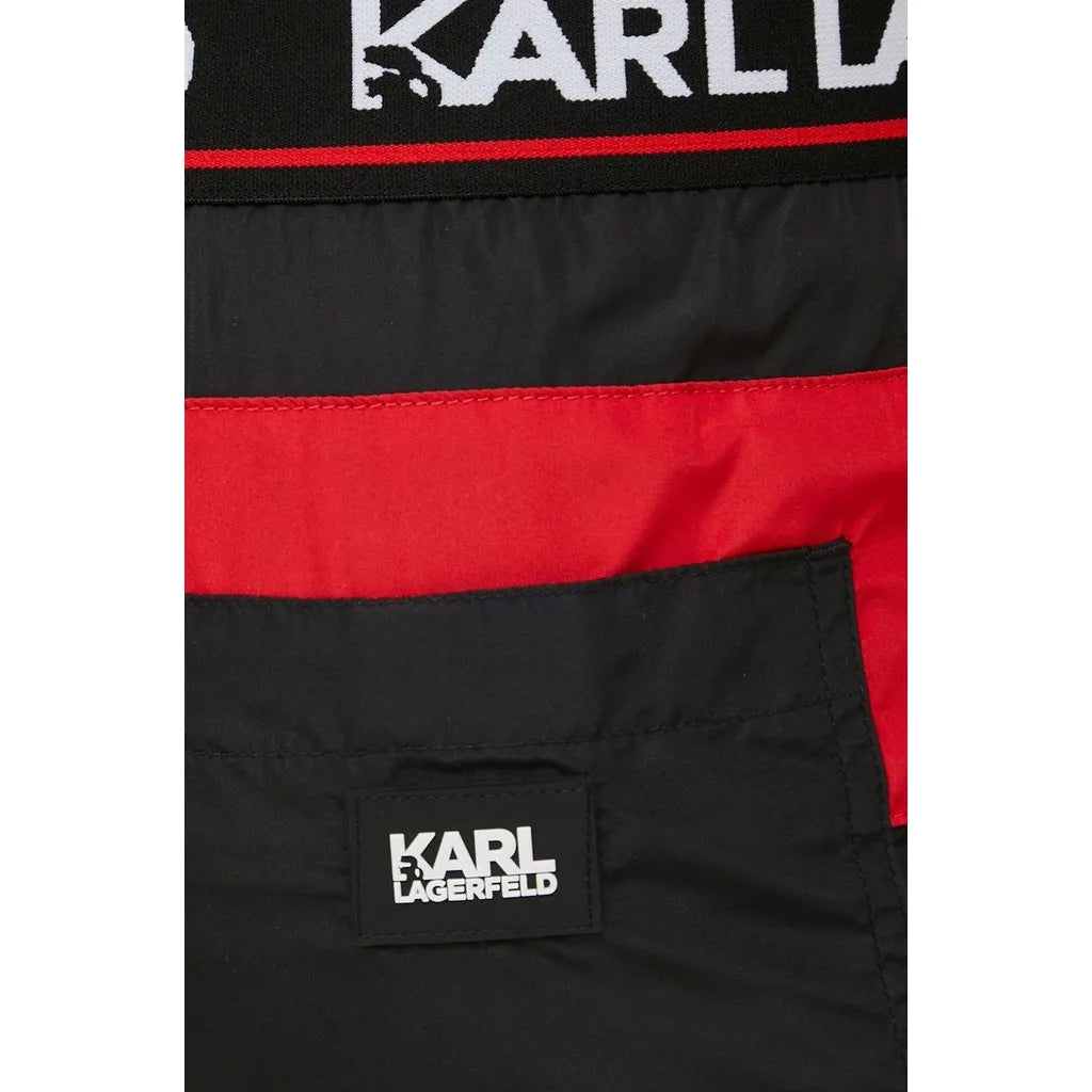 Karl Lagerfild Swimshorts - Black / Red