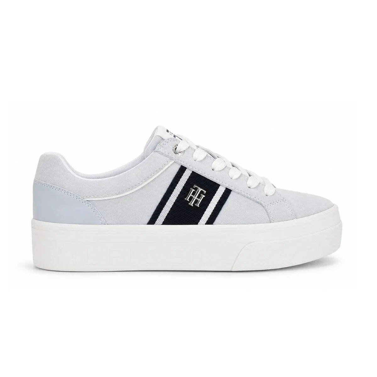 Tommy Hilfiger Women's Essential Monogram Stripe Low-Top Sneakers - Light Blue
