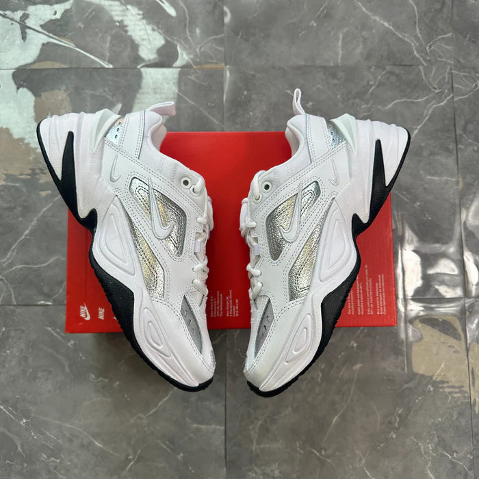 Nike M2K Tekno White Metallic Silver Black (Women'S)