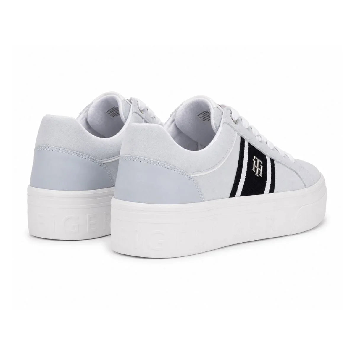 Tommy Hilfiger Women's Essential Monogram Stripe Low-Top Sneakers - Light Blue