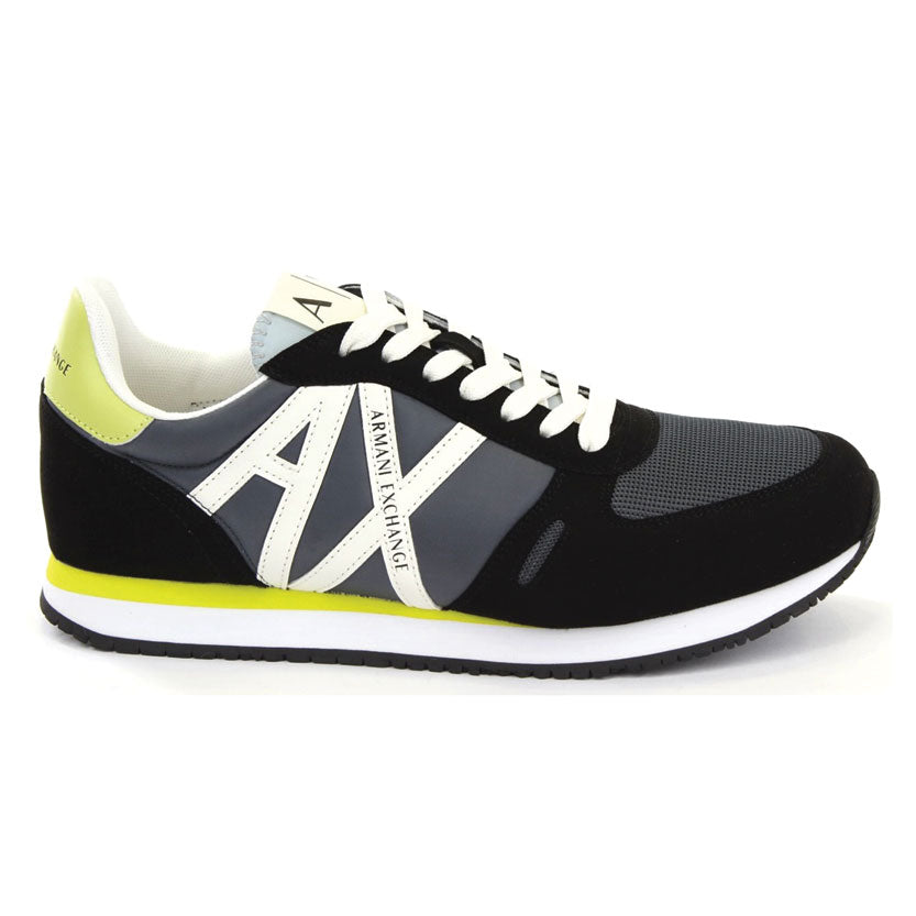 ARMANI EXCHANGE Men's Rio Trainer Sneaker BLKLEM