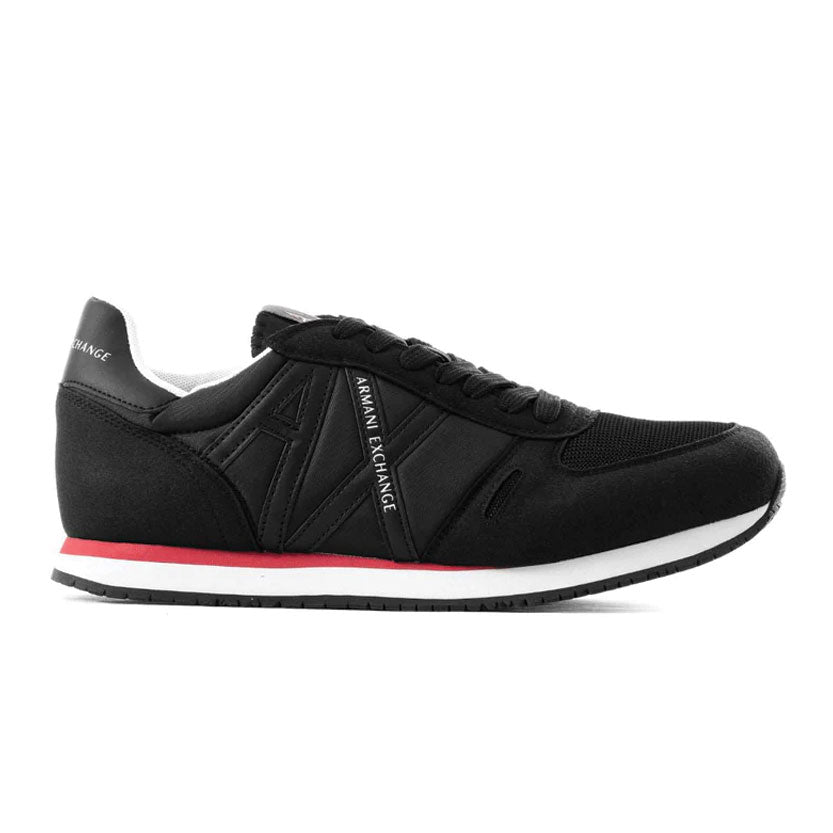 ARMANI EXCHANGE Logo Lace-Up XUX017 Sneakers - BLKBLK