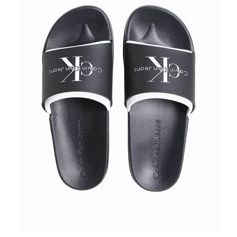 Calvin Klein Slide Rubber Neoprene Monogram Slide Slippers