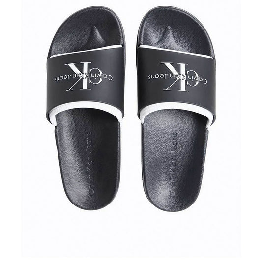 Calvin Klein Slide Rubber Neoprene Monogram Slide Slippers