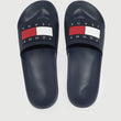 Tommy Hilfiger Open toe flip flop with brand logo-NAV