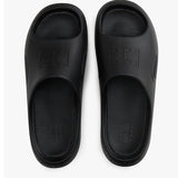 TOMMY HILFIGER Cutout Embossed Pool Slides-BLK