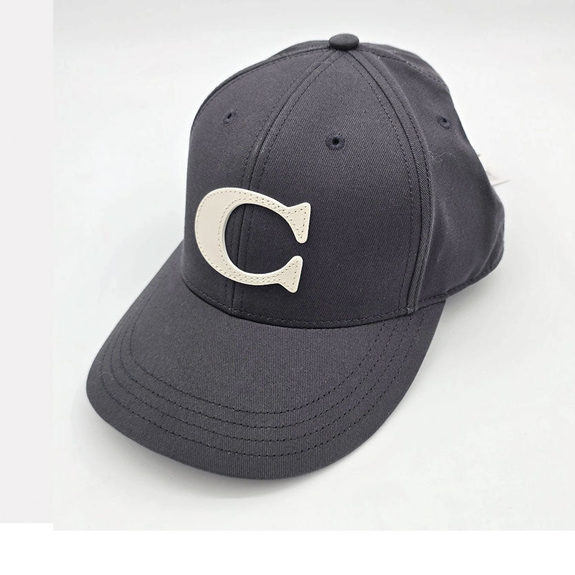 Coach F75703 Varsity C Cap Cotton One Size Dark Gray
