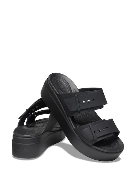 Crocs Black Brooklyn Buckle Sandals