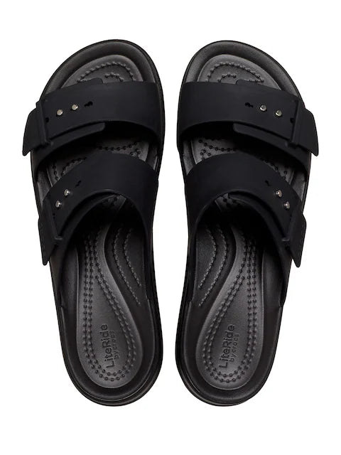 Crocs Black Brooklyn Buckle Sandals