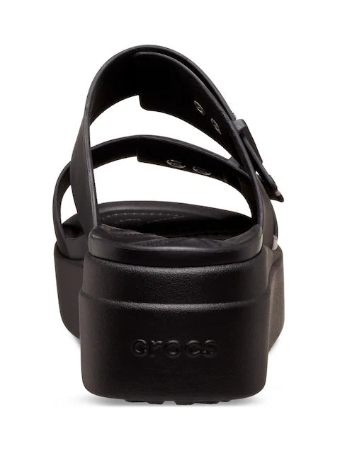 Crocs Black Brooklyn Buckle Sandals