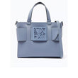 Armani Exchange Medium Susy Tote Bag in Faux Leather Blue
