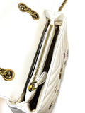 Pinko Mini Love Brooches Quilted Bag in Leather-WHT