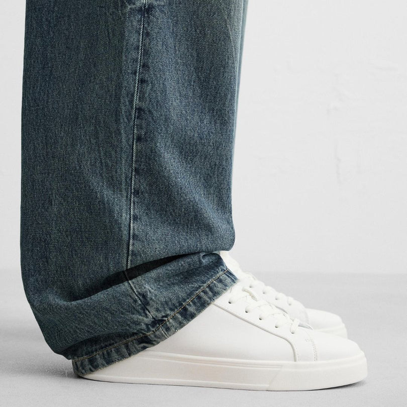 ZARA Monochrome Basic Sneakers 2211-520-WHT