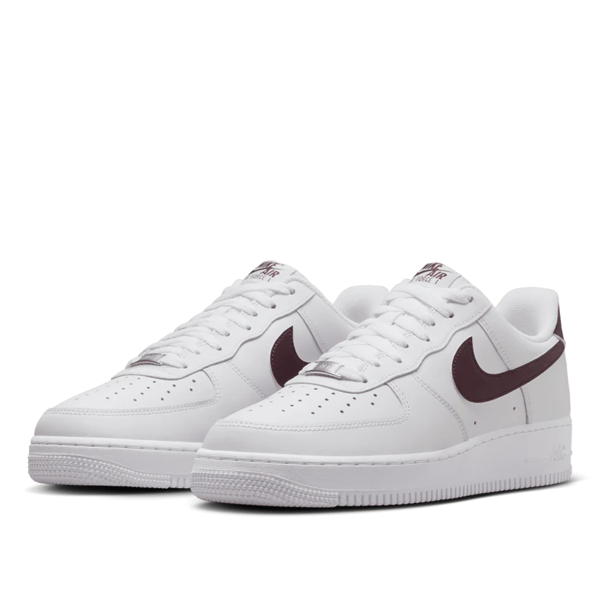 Nike Men's Air Force 1 '07 Shoes-WHT-BRW