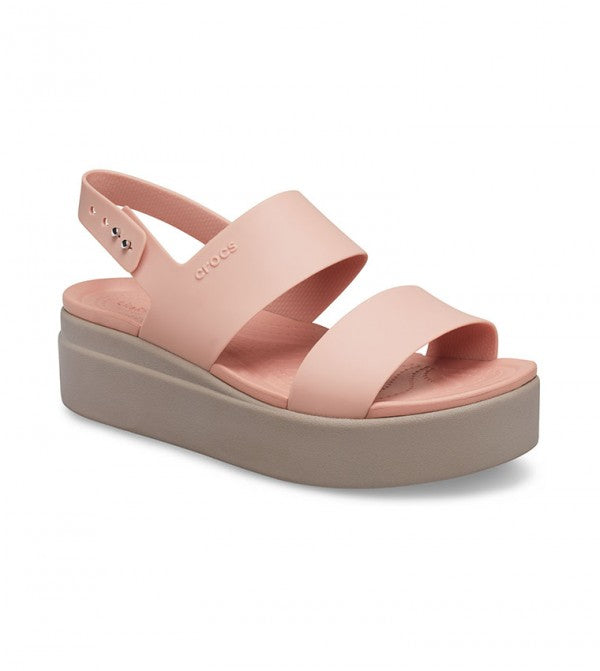 Crocs Women's Brooklyn Low Wedge-PINK