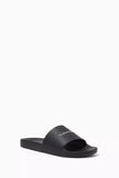 Calvin Klein Logo Slides in Rubber-BLK