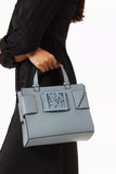 Armani Exchange Medium Susy Tote Bag in Faux Leather Blue