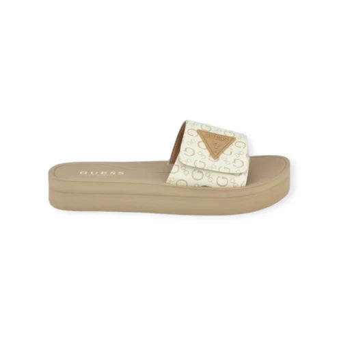 Guess Women’s Parties Flat Sandal-BEG