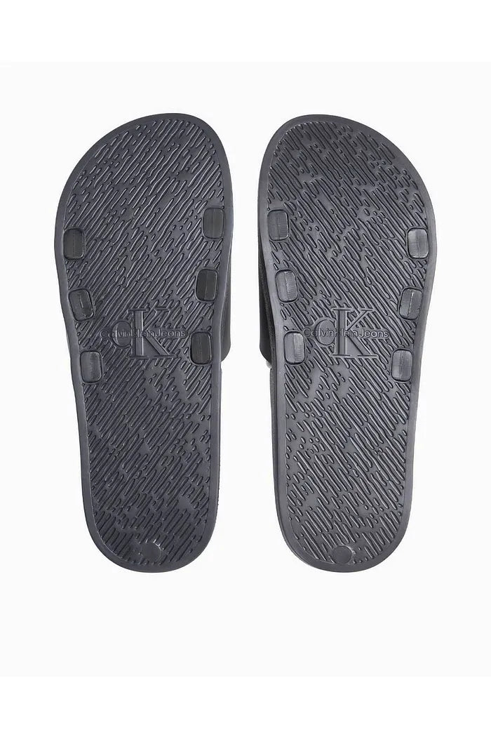 Calvin Klein Slide Rubber Neoprene Monogram Slide Slippers