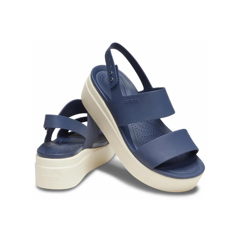 Crocs Brooklyn Low Wedge Women Sandals - NAVY