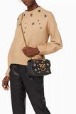Pinko Mini Love Brooches Quilted Bag in Leather