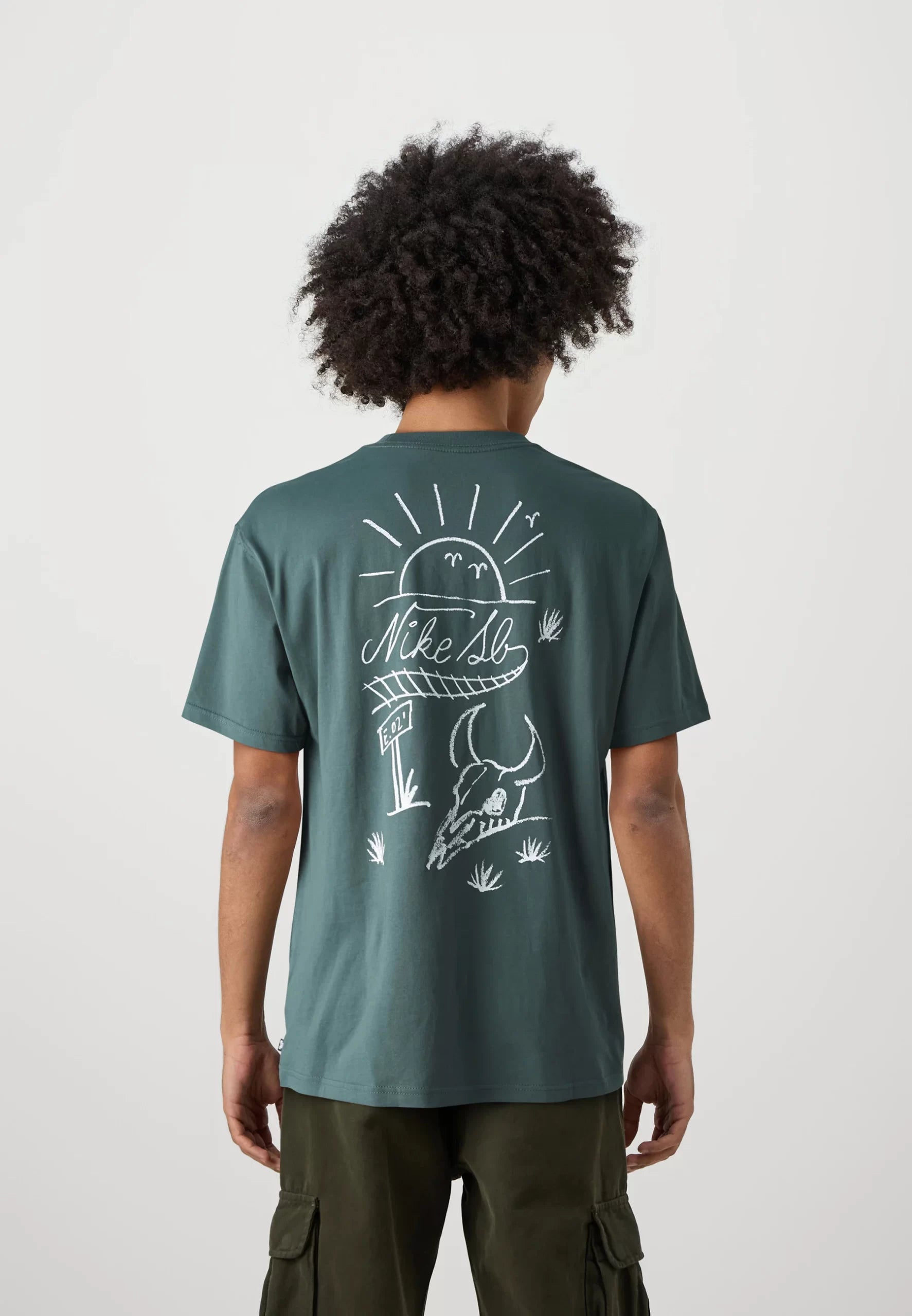 Nike SB TEE TRAIN MONIKER - Print T-shirt - vintage green