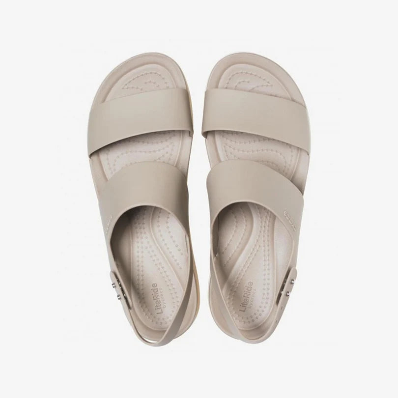 Crocs Brooklyn Low Wedge Women Sandals - Latte/Mushroom