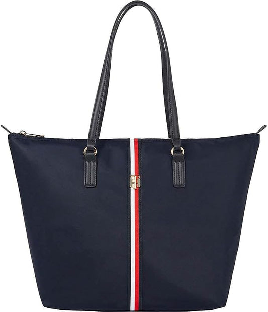 Tommy Hilfiger Ladies Poppy Tote Corp Tote Bag - Navy Blue