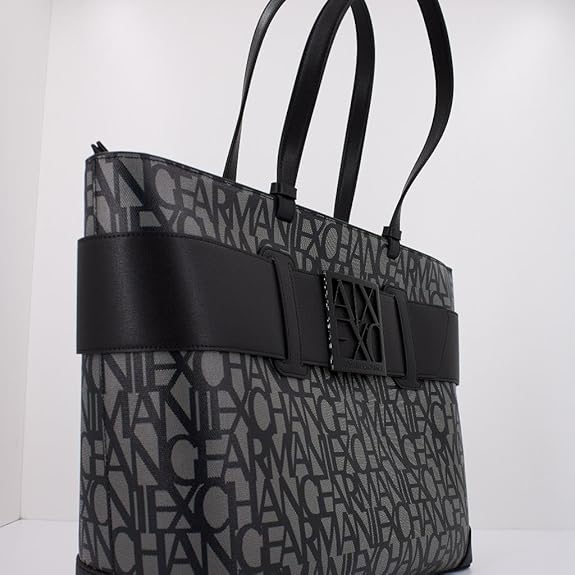 Susy Shopper Tote Bag in Black & Grey