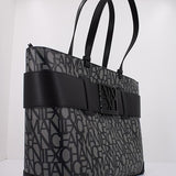 Susy Shopper Tote Bag in Black & Grey