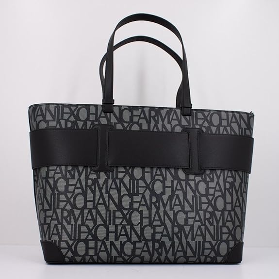 Susy Shopper Tote Bag in Black & Grey