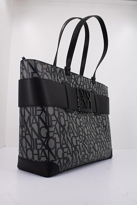 Susy Shopper Tote Bag in Black & Grey