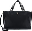 Tommy Hilfiger leather SPACIOUS LOGO STRAP TOTE-Navy