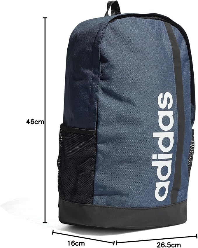 Adidas Essentials Side Mesh Pocket Top Handle Zipper Unisex Backpack - Crew Navy