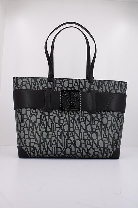 Susy Shopper Tote Bag in Black & Grey