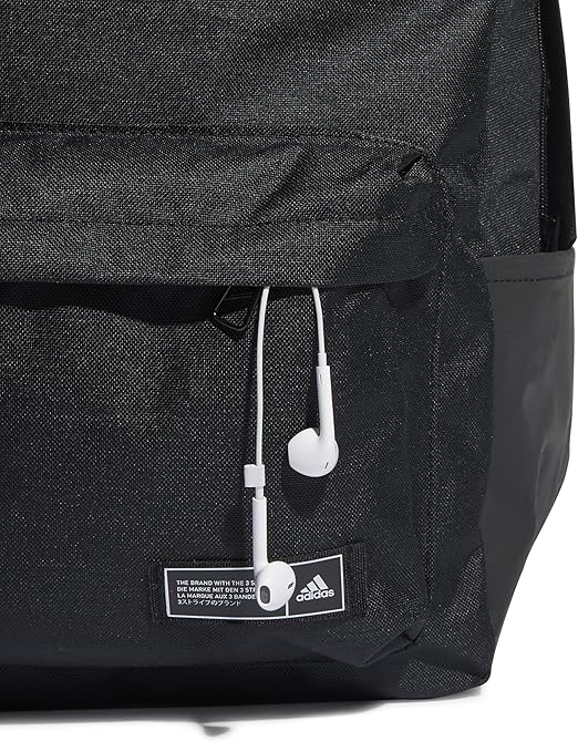 Adidas Training Classic 3 stripe backpack in black