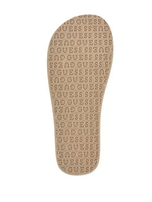 Guess Women’s Parties Flat Sandal-BEG