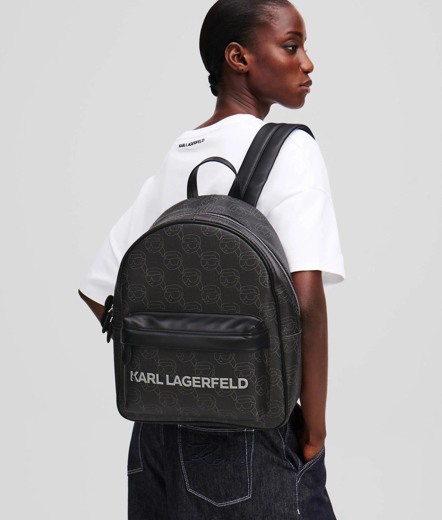 KARL LAGERFELD IKON MONOGRAM BACKPACK